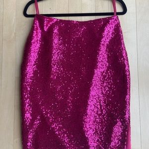 Fuchsia Sequined Skirt